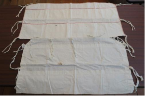 Fabric bed pockets Mildred Lee Grove used in Catawba. Image by Rick Kriebel, the Stone House Foundation.