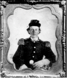 Nimrod Hunter Steele in his militia uniform. Image from the Stone House Foundation.